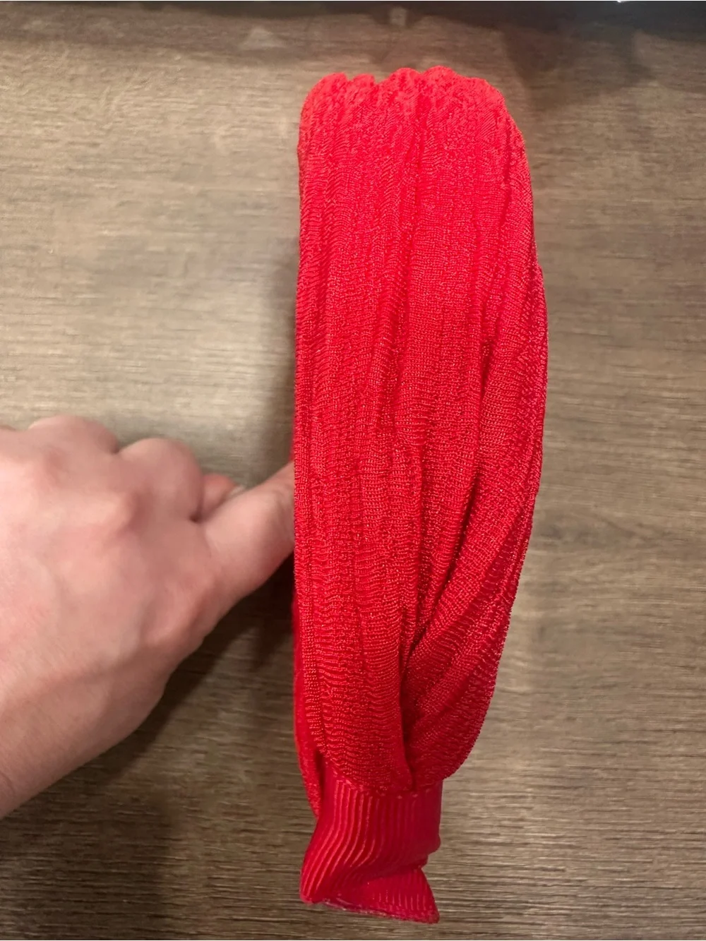 Red Knotted Fabric Headband - Women Accessories